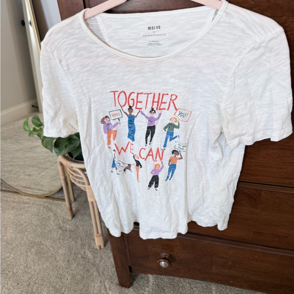 Maeve White Graphic T-Shirt